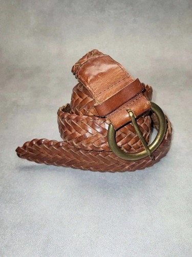 Ceinture tressée vintage cuir - ceinture,